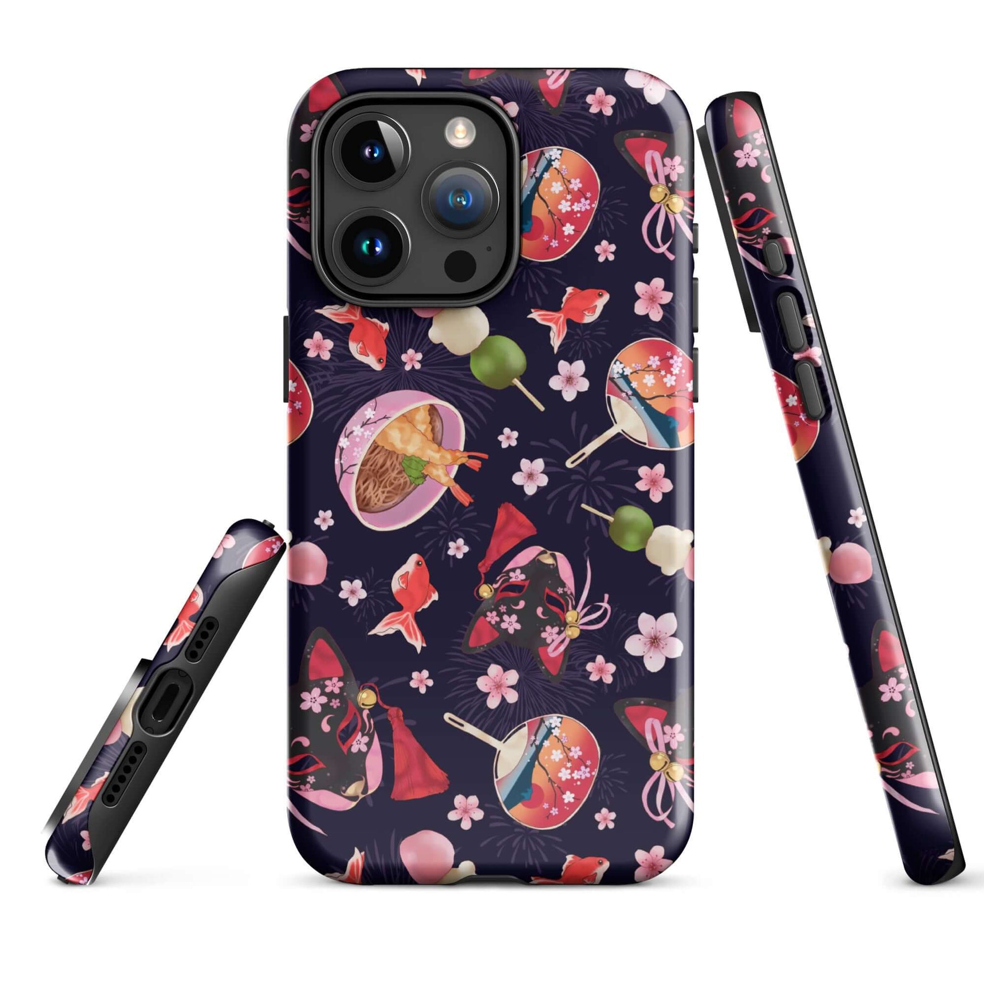 Colorful Matsuri iPhone® Tough Case showcasing a stylish design, offering durable protection for your device.