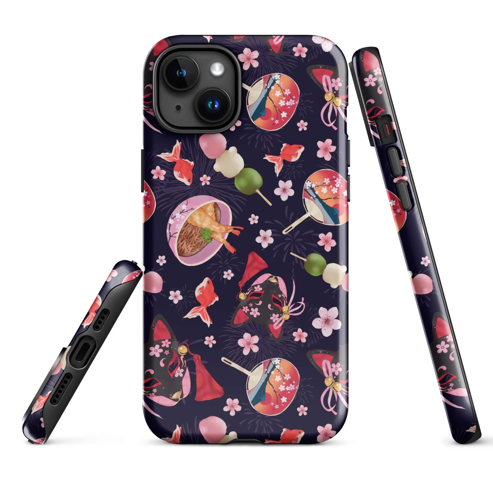 Matsuri iPhone® Tough Case features vibrant designs, combining style and protection for your device. Perfect for year-round use!
