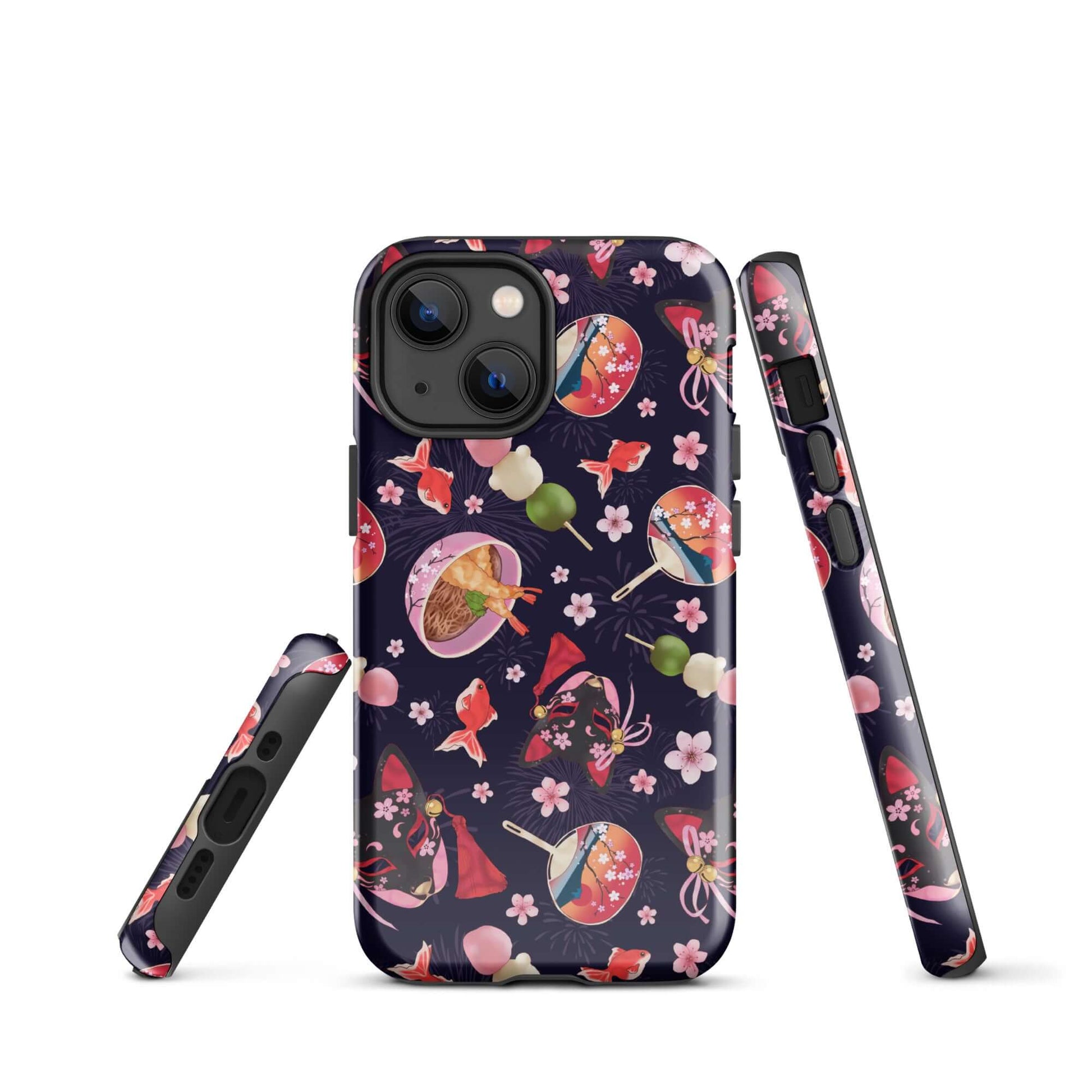 Matsuri iPhone® Tough Case features a vibrant design, offering stylish protection with dual-layer impact resistance.