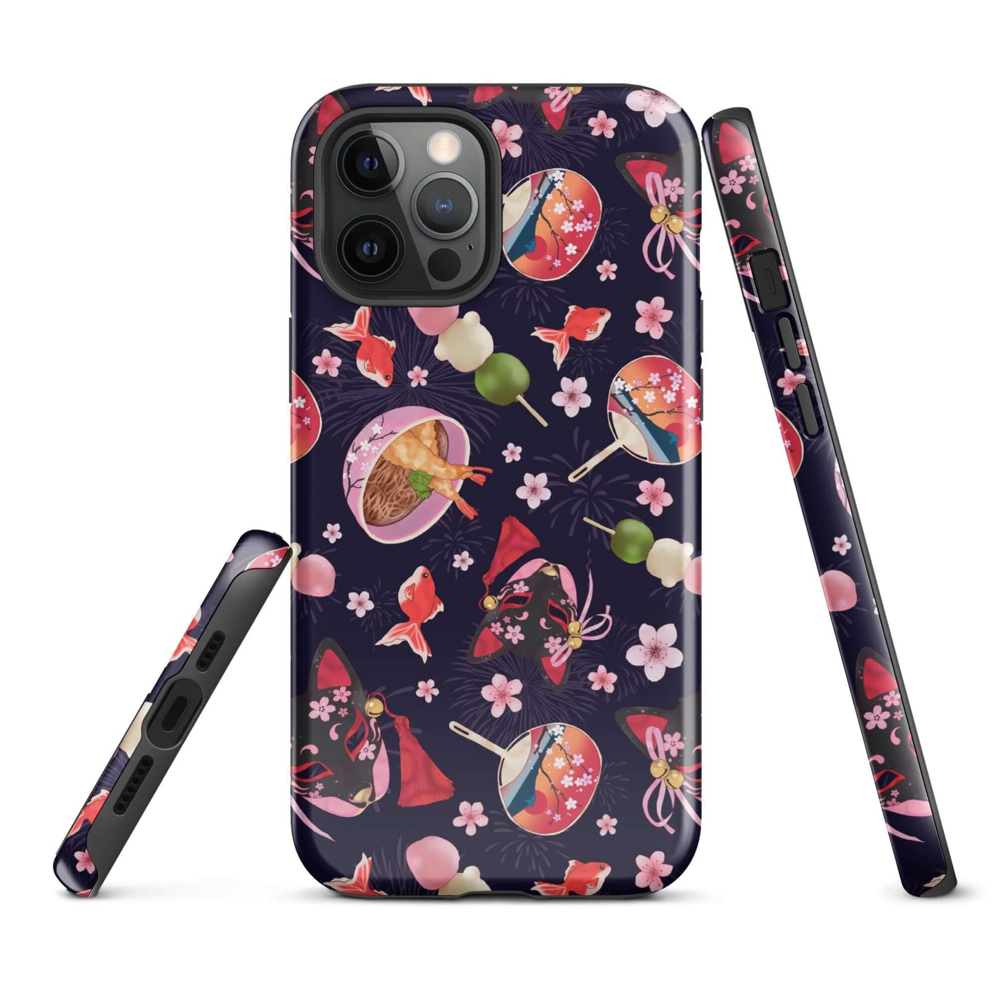Matsuri iPhone® Tough Case features a vibrant design, offering stylish protection with durable dual-layer construction.