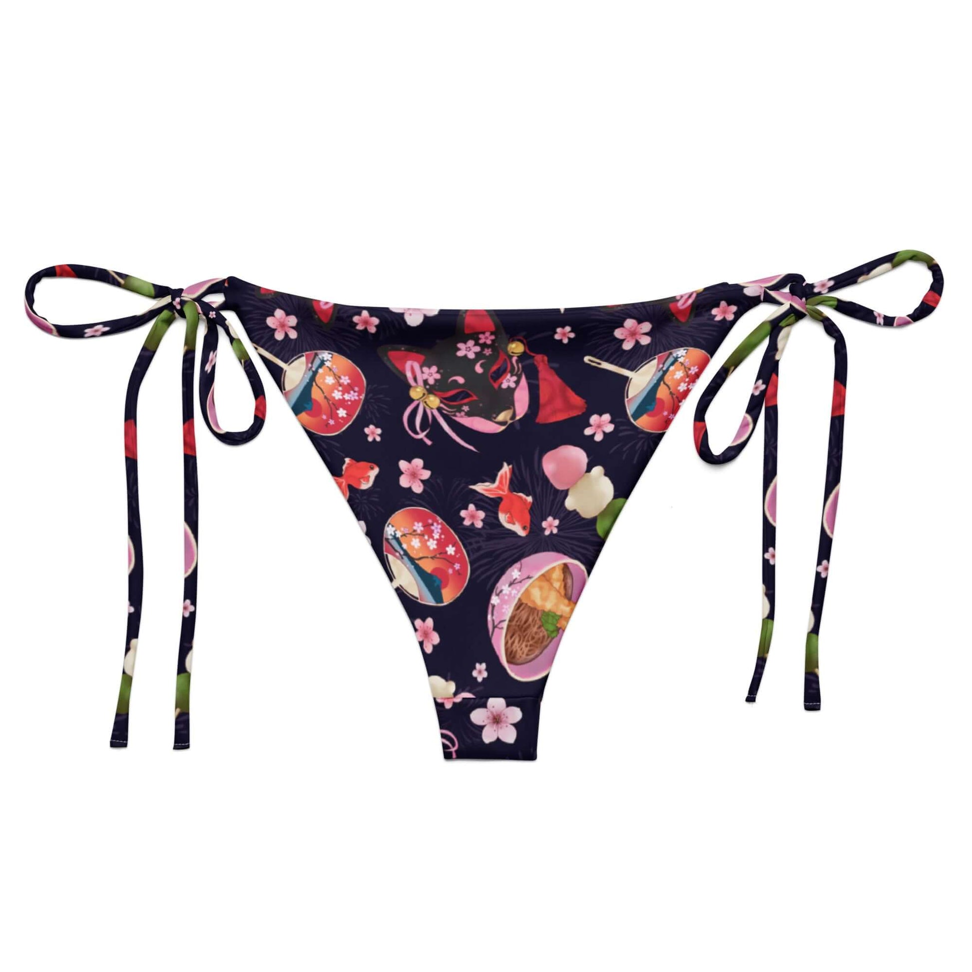 Matsuri String Bikini Bottom features a vibrant design, perfect for sunbathing and poolside relaxation this summer.