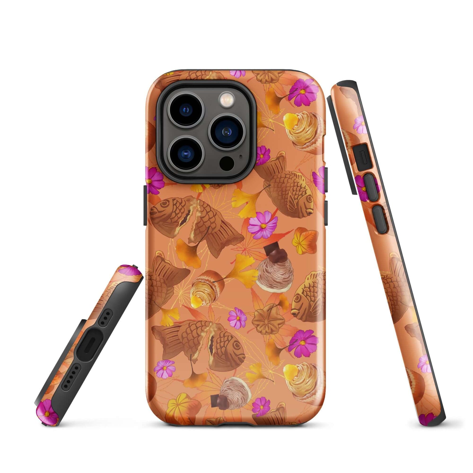 Stylish Momiji iPhone® Tough Case with a vibrant design, offering durable protection for your phone all year round.