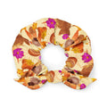 Stylish Momiji Scrunchie featuring vibrant leaves and treats, perfect for adding flair to any outfit. Get yours today!