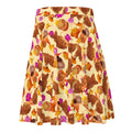 Cozy and cute Momiji Skater Skirt featuring a vibrant fish and flower print, perfect for warmer days.