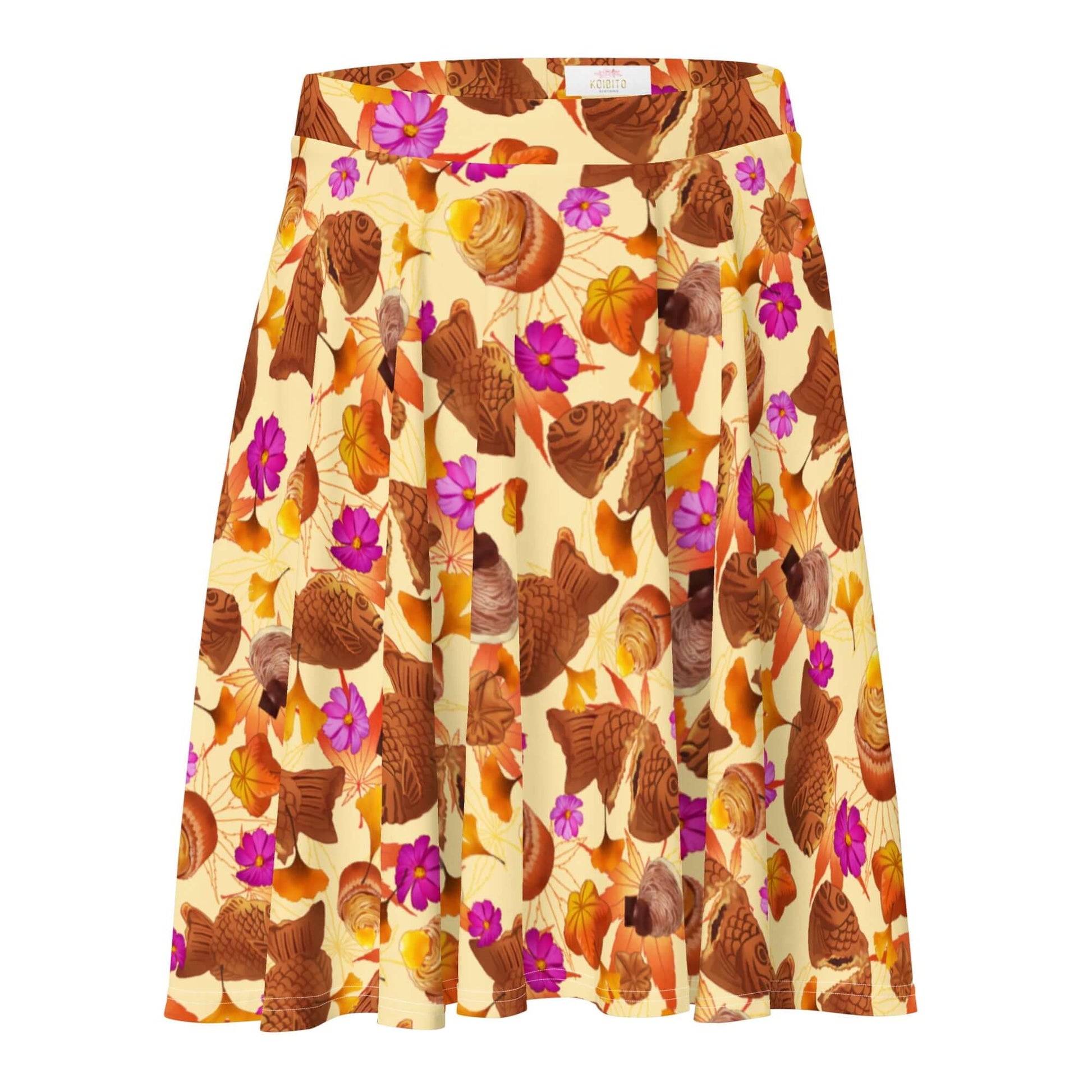 Momiji Skater Skirt features a vibrant design, perfect for warm days, combining comfort and cute style effortlessly.