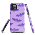 Morrigan iPhone® Tough Case features a stylish bat design, combining durability and fashion for ultimate protection.
