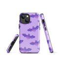 Morrigan iPhone® Tough Case features a stylish bat design, offering durable protection for your phone year-round.