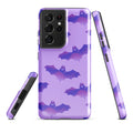 Stylish Morrigan Samsung® Tough Case with bat design offers durability and protection for your Galaxy S21 Ultra.