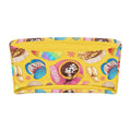 Pan Dulce Bandeau Bikini Top with colorful dessert prints, perfect for summer lounging and sun protection.