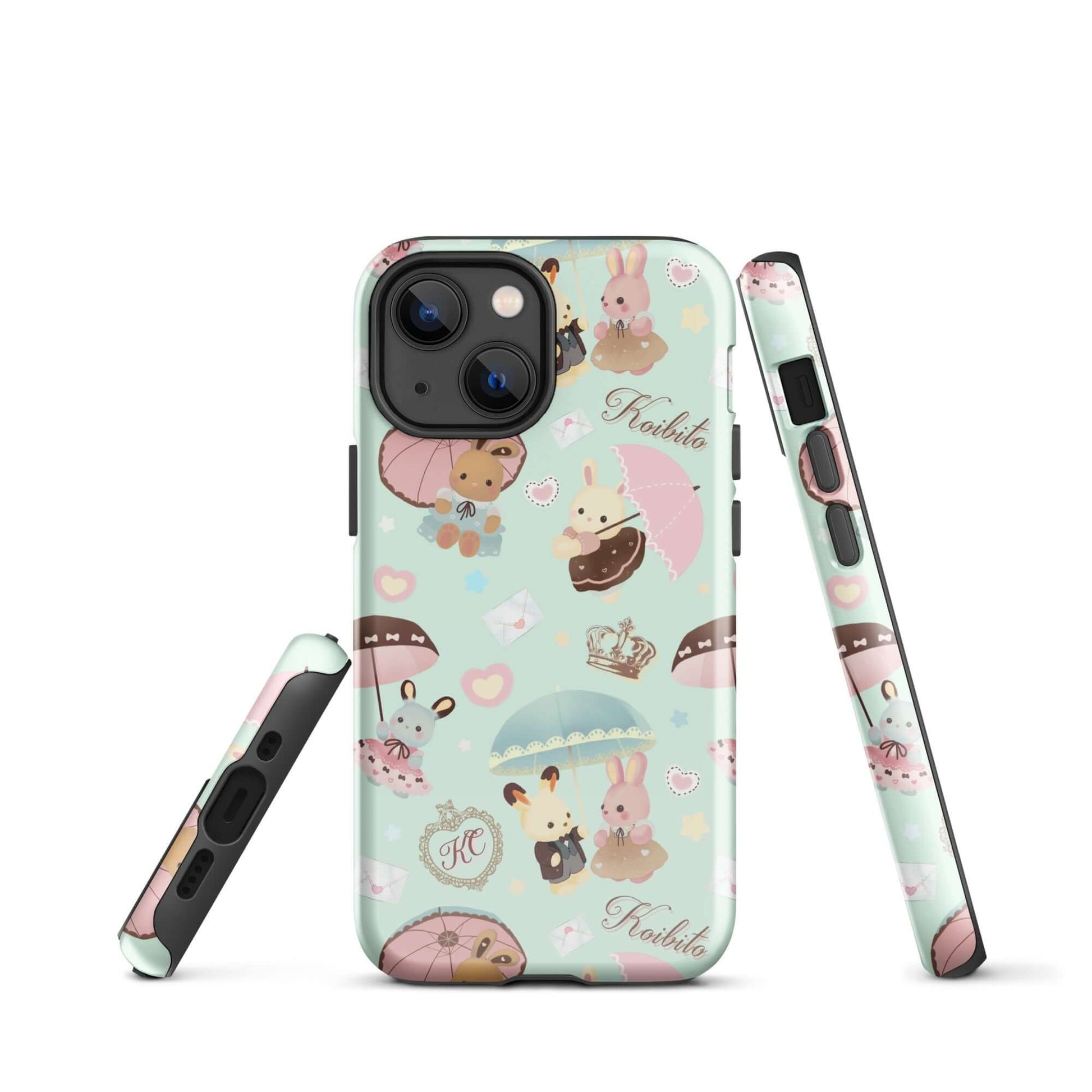 Stylishly protect your phone with the Parasol Bunny iPhone® Tough Case, featuring adorable bunny designs.