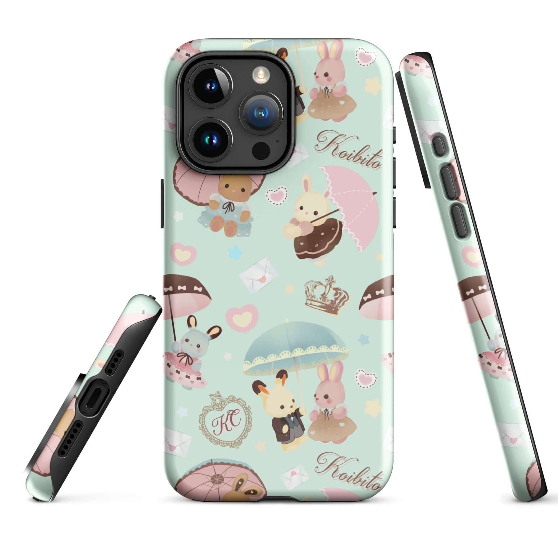 Stylishly protect your phone with the Parasol Bunny iPhone® Tough Case, featuring cute bunny and umbrella designs.