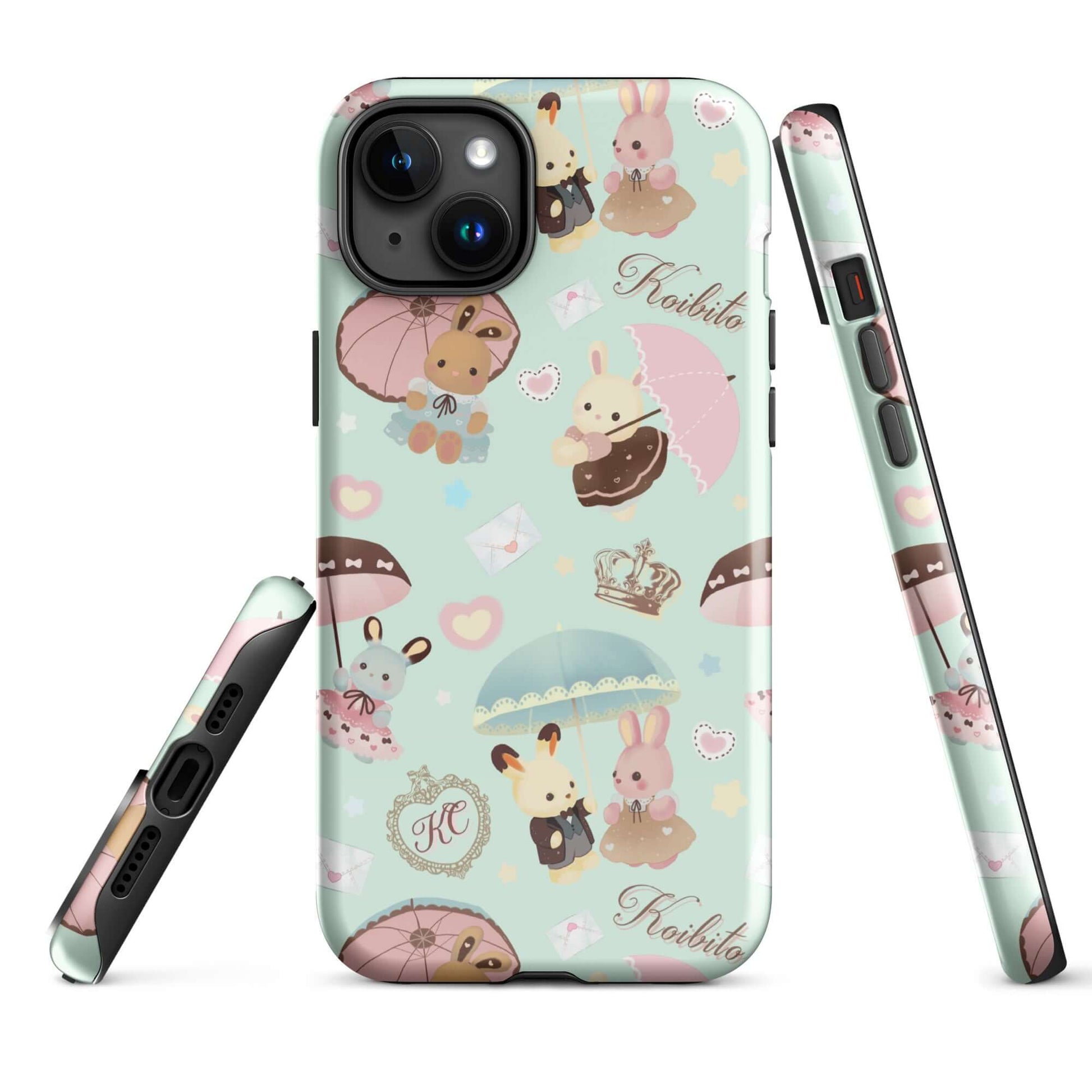 Stylishly protect your phone with the Parasol Bunny iPhone® Tough Case, featuring adorable bunny designs and durable materials.
