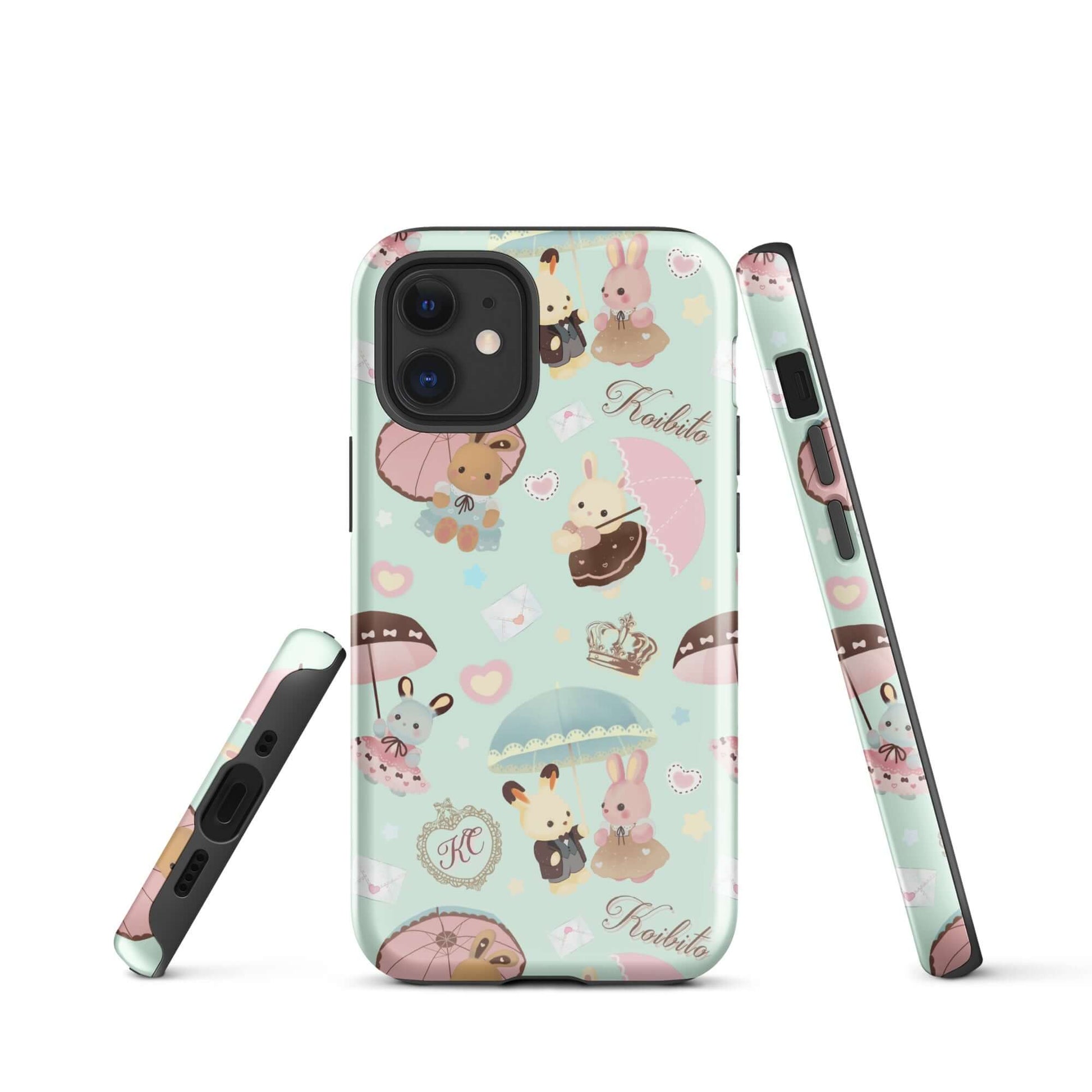 Stylish Parasol Bunny iPhone® Tough Case offers durable protection with a cute design for year-round fashion.