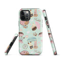 Stylish Parasol Bunny iPhone® Tough Case features adorable bunnies and umbrellas, offering durable protection year-round.
