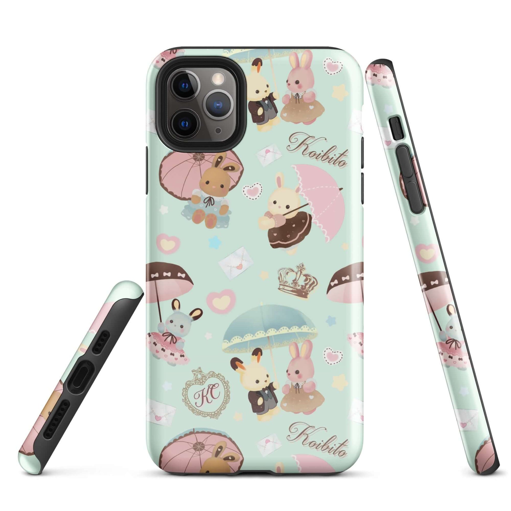 Stylish Parasol Bunny iPhone® Tough Case features a durable design for maximum protection and a whimsical design.