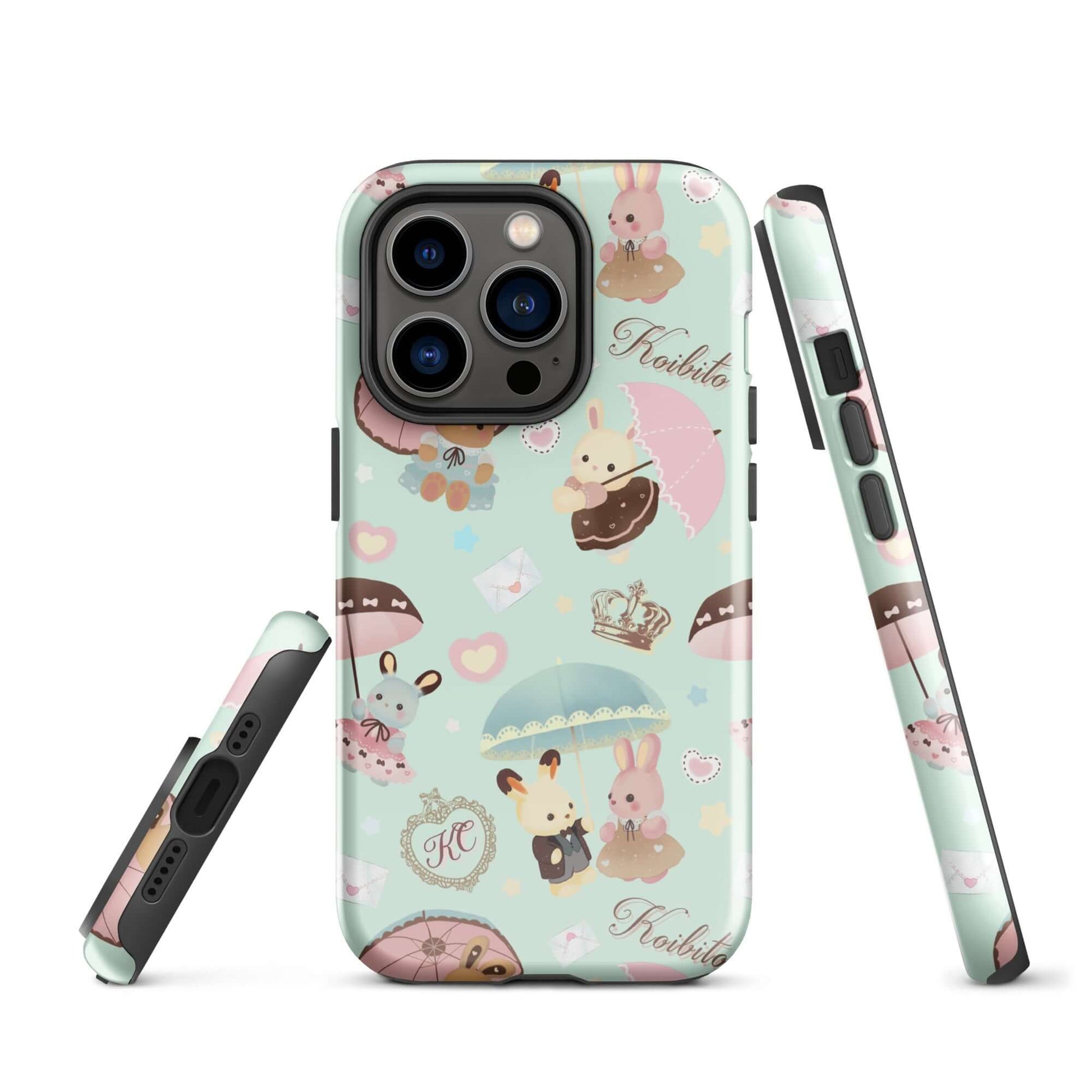 Stylish Parasol Bunny iPhone® Tough Case offers durable protection with a whimsical design, perfect for any phone lover.