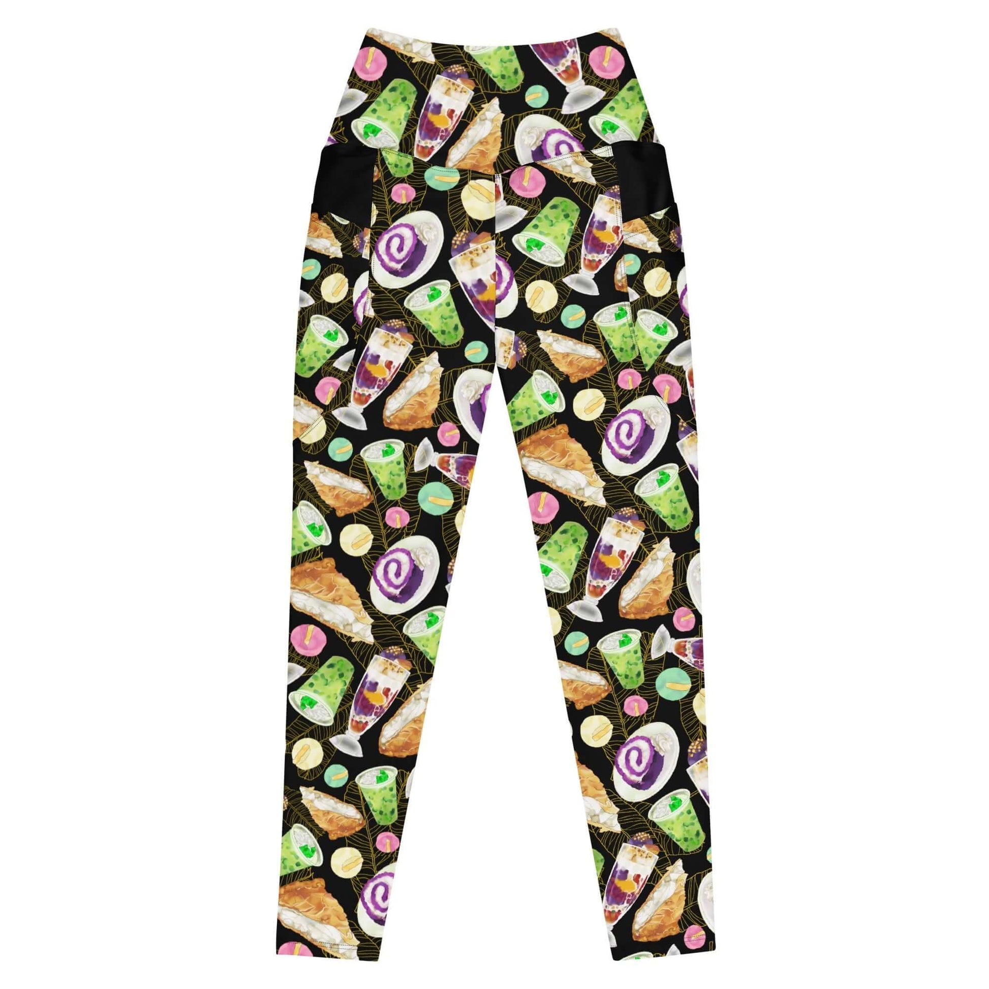 Showcase your love for Filipino culture with Premium Filipino Dessert Leggings featuring delightful dessert patterns.