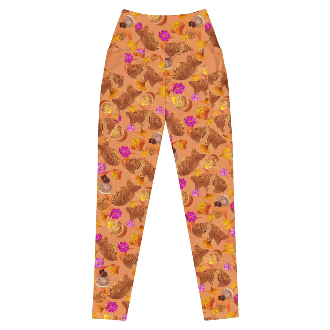 Stylish Premium Momiji Leggings with a vibrant fall design, perfect for cozy outings and ultimate comfort.