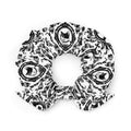 Elegant Queen's Beloved Kitty Scrunchie featuring a chic black and white cat design, perfect for stylish hair management.