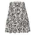 Stylish Queen's Beloved Kitty Skater Skirt with elegant cat print, perfect for lounging or showcasing your unique style.