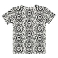 Elegant Queen's Beloved Kitty T-shirt featuring black-and-white motifs, perfect for stylish, comfortable wear.