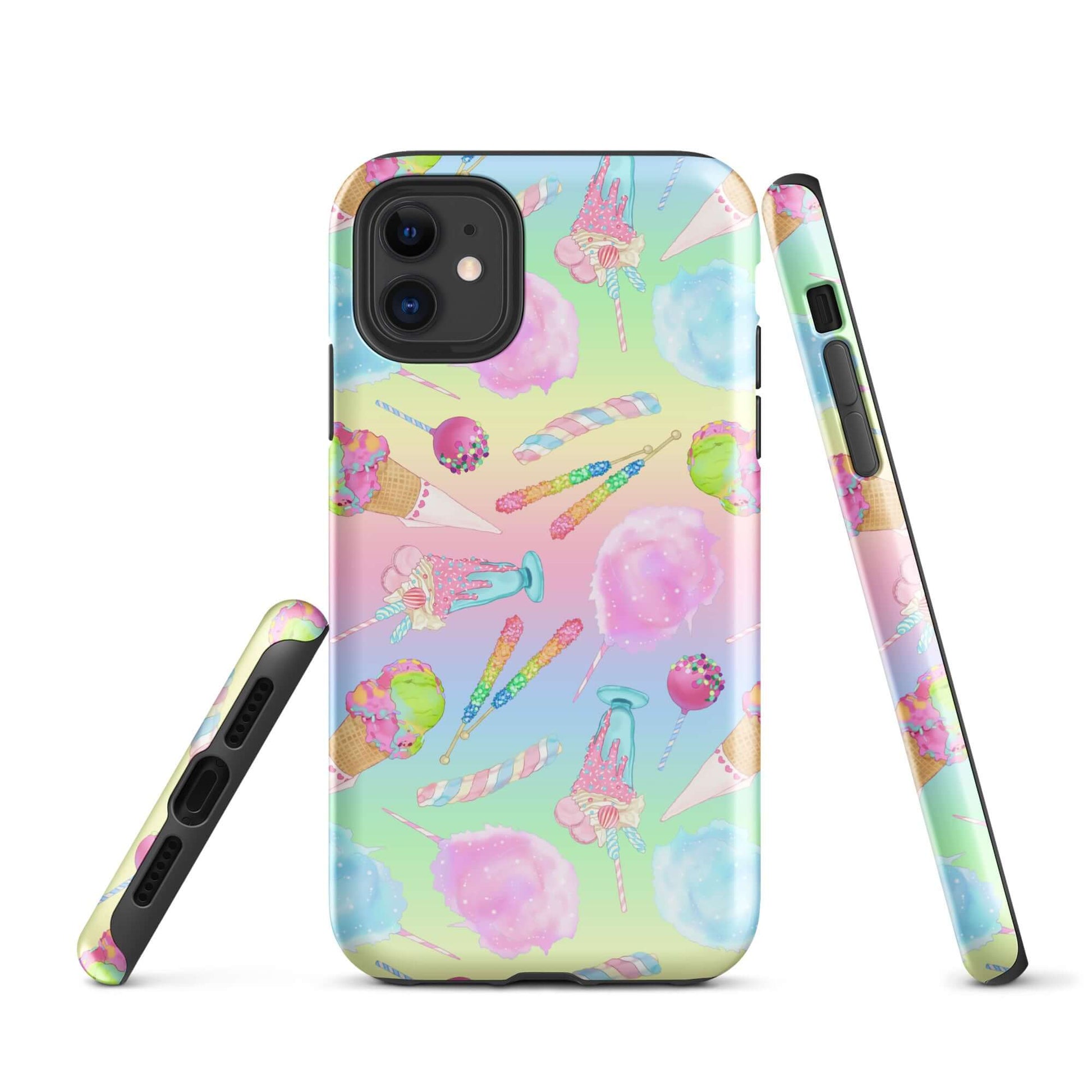 Colorful Rainbow Candy iPhone® Tough Case showcases a fun design while providing durable, dual-layer protection.