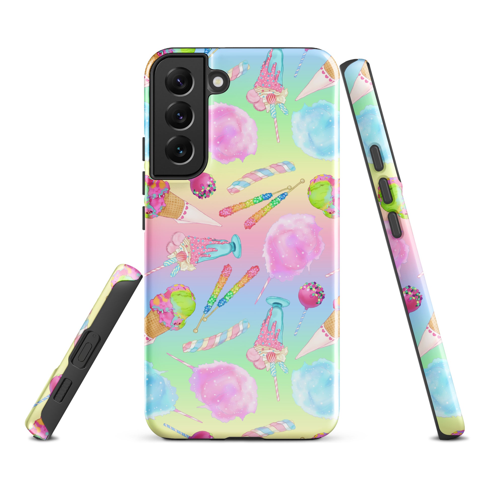 Colorful Rainbow Candy Samsung® Tough Case with durable design, perfect for protecting your phone stylishly.