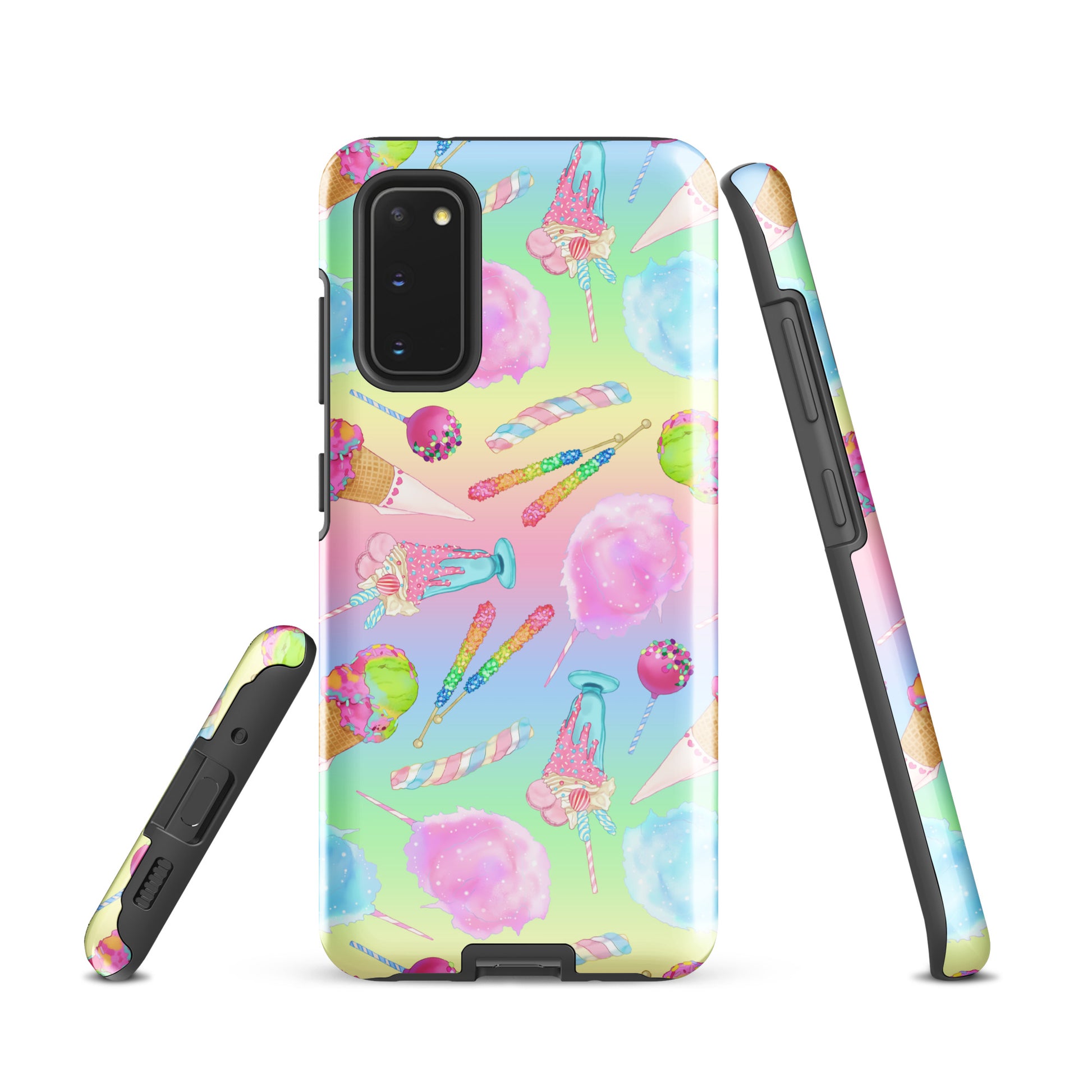 Colorful Rainbow Candy Samsung® Tough Case featuring sweet designs, providing durable protection for your phone.
