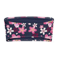 Sakura bandeau bikini top featuring beautiful pink floral print on a navy background for style and comfort.