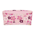 Sakura bandeau bikini top featuring soft pink fabric with vibrant floral print, perfect for sunny days and lounging.