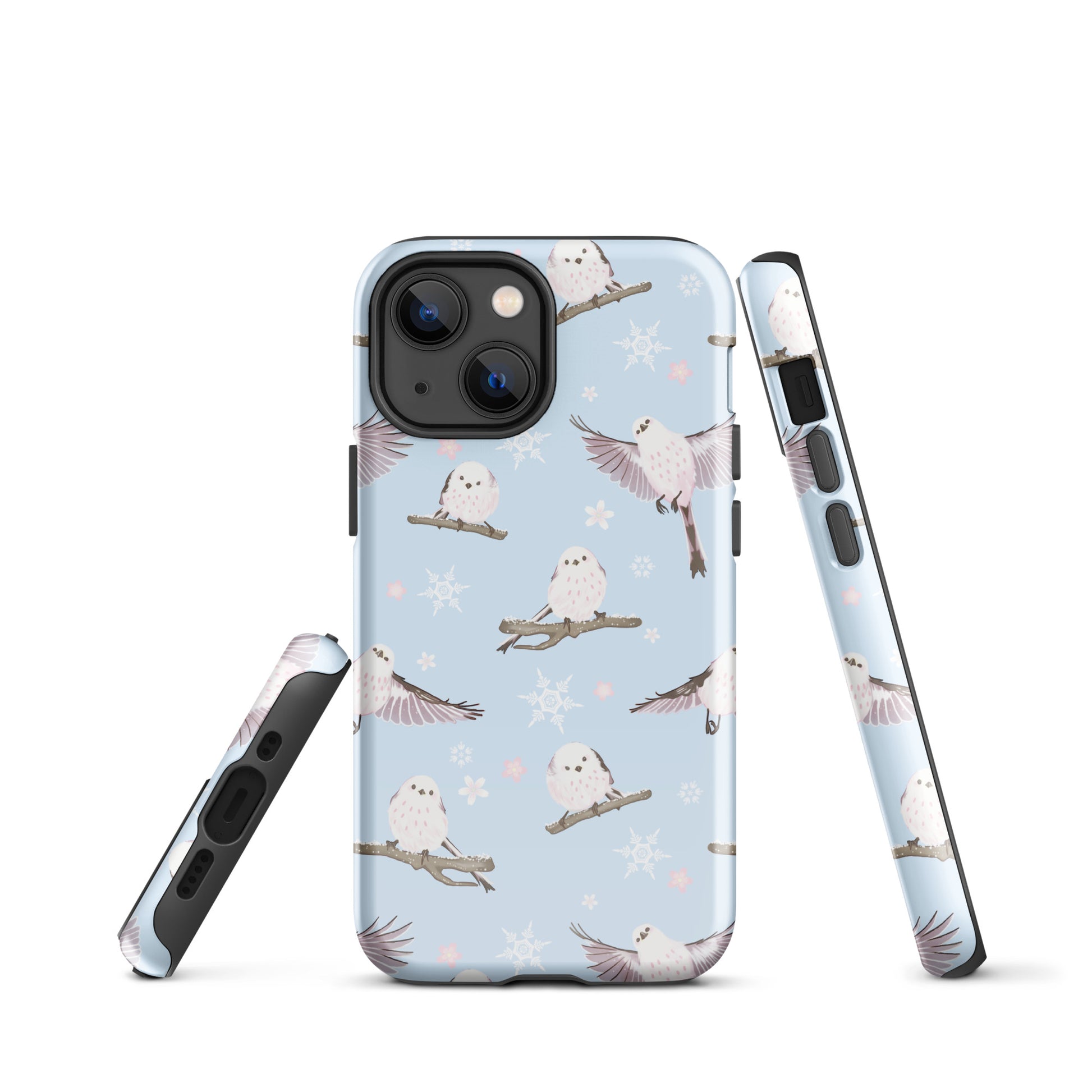 Stylishly protect your phone with the Snow Bird iPhone® Tough Case, featuring a durable design and charming bird patterns.