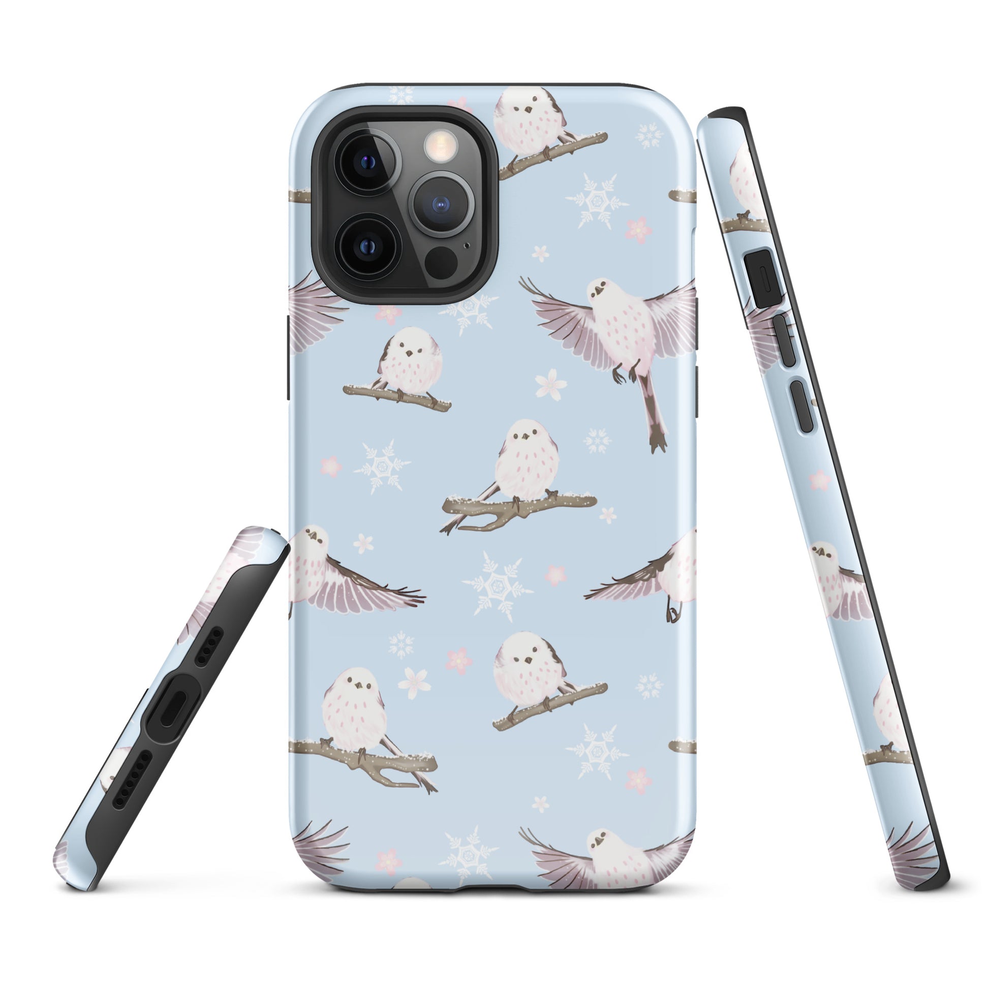 Stylish Snow Bird iPhone® Tough Case features a durable design with winter-themed graphics for ultimate protection.