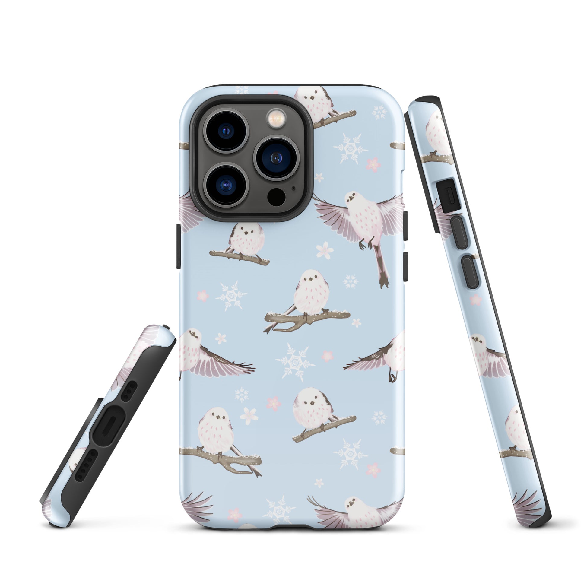 Protect your phone in style with the Snow Bird iPhone® Tough Case, featuring a cute bird design on a durable shell.