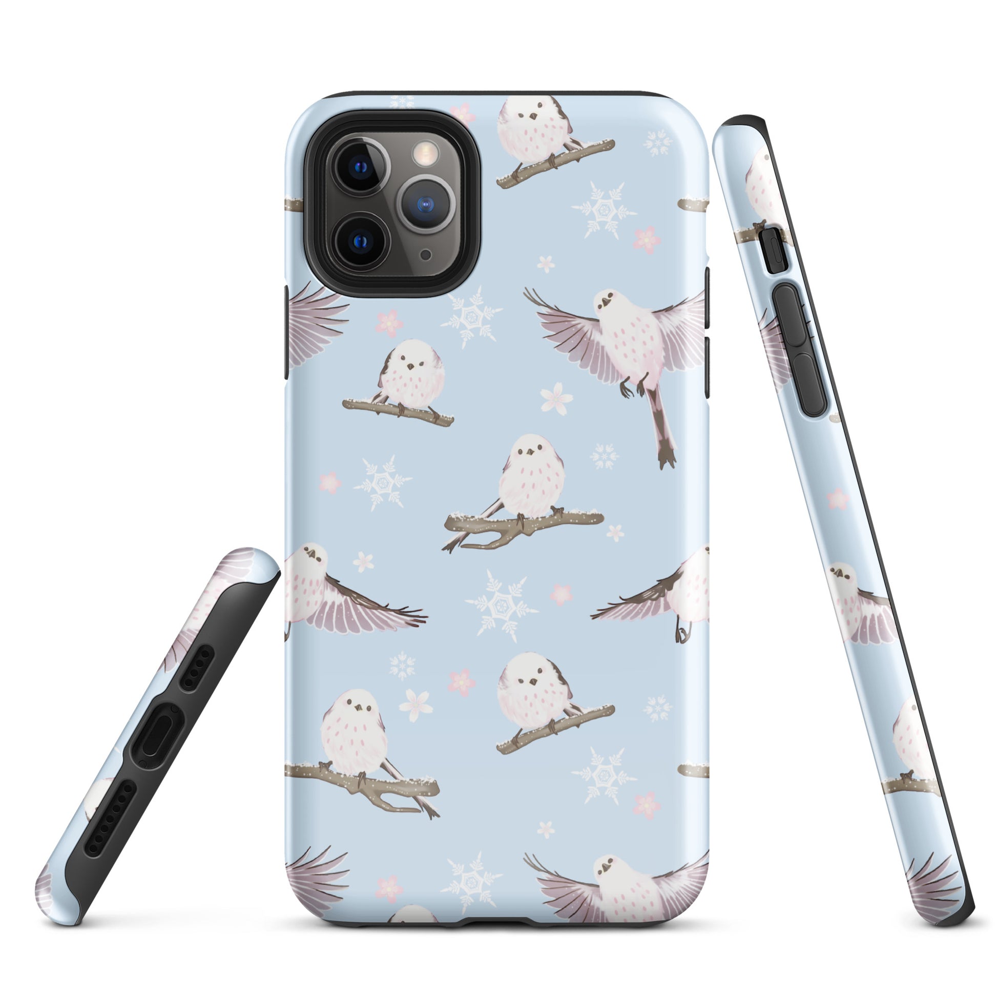 Stylish Snow Bird iPhone® Tough Case features a durable dual-layer design for ultimate protection and chic aesthetics.