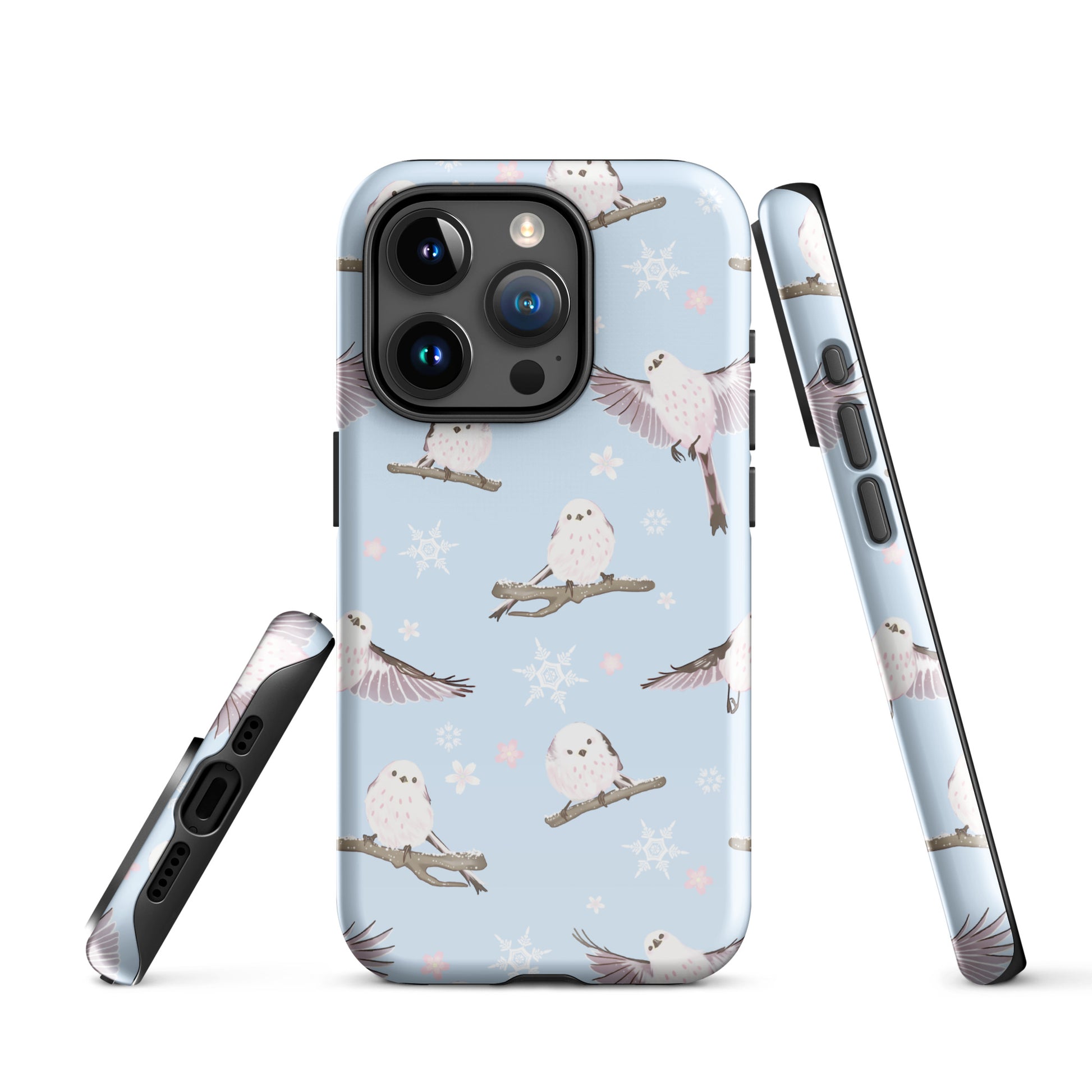 Stylish Snow Bird iPhone® Tough Case featuring impact-resistant design for ultimate protection and aesthetic appeal.