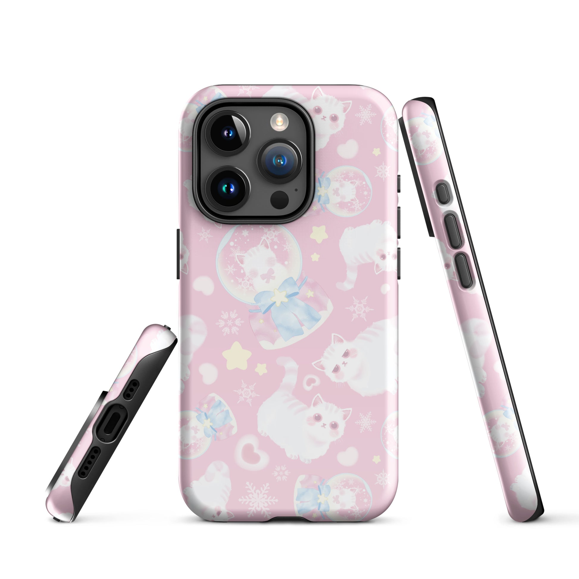 Snow Kitten iPhone® Tough Case features a cute design, offering stylish protection with durable dual-layer construction.