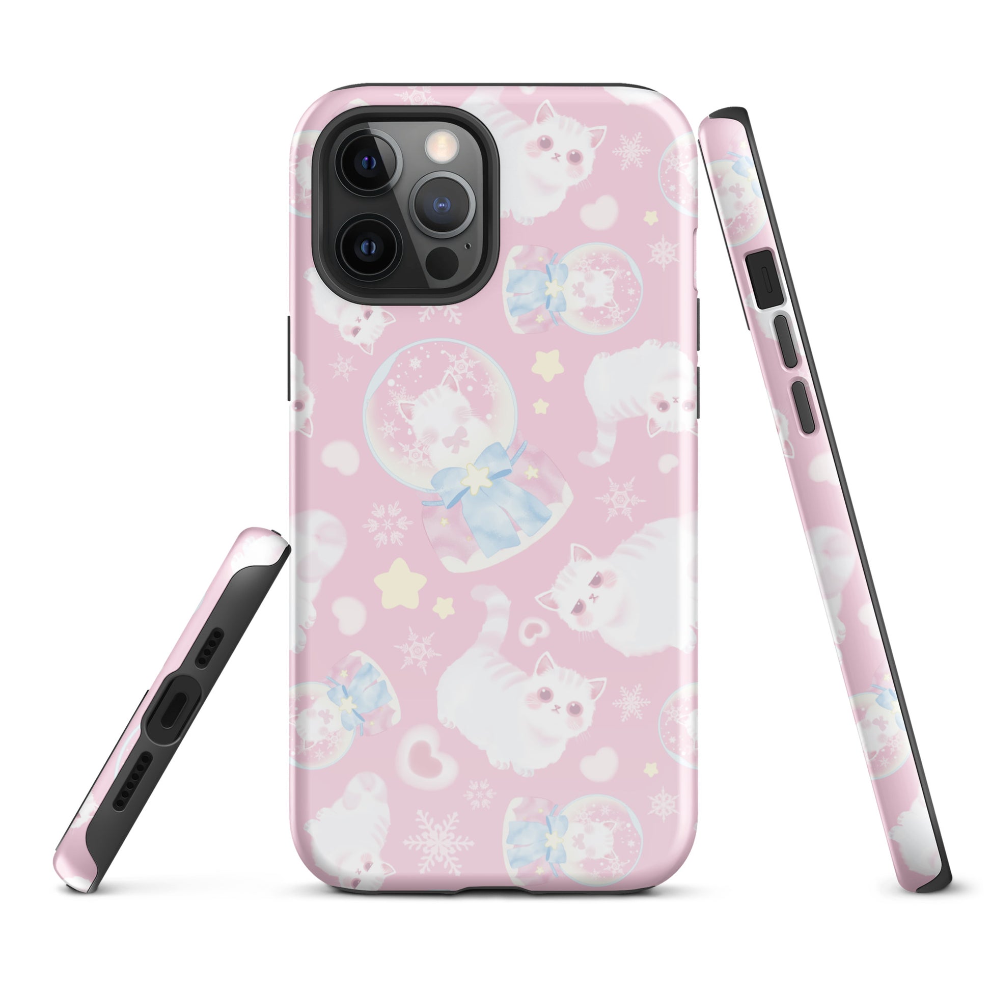 Stylish Snow Kitten iPhone® Tough Case features a durable design with cute kitten graphics for year-round protection.