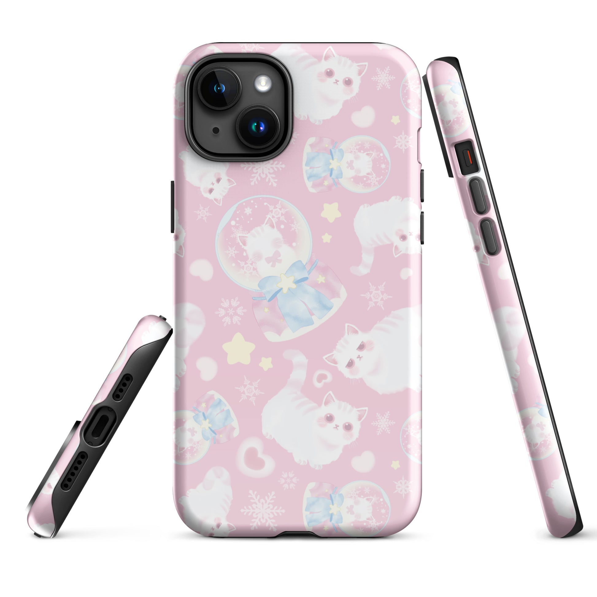 Stylish Snow Kitten iPhone® Tough Case with durable dual-layer protection for all-around phone safety.