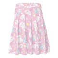 Flattering Snow Puppy Skater Skirt featuring adorable puppies, perfect for a pastel outfit or casual wear.