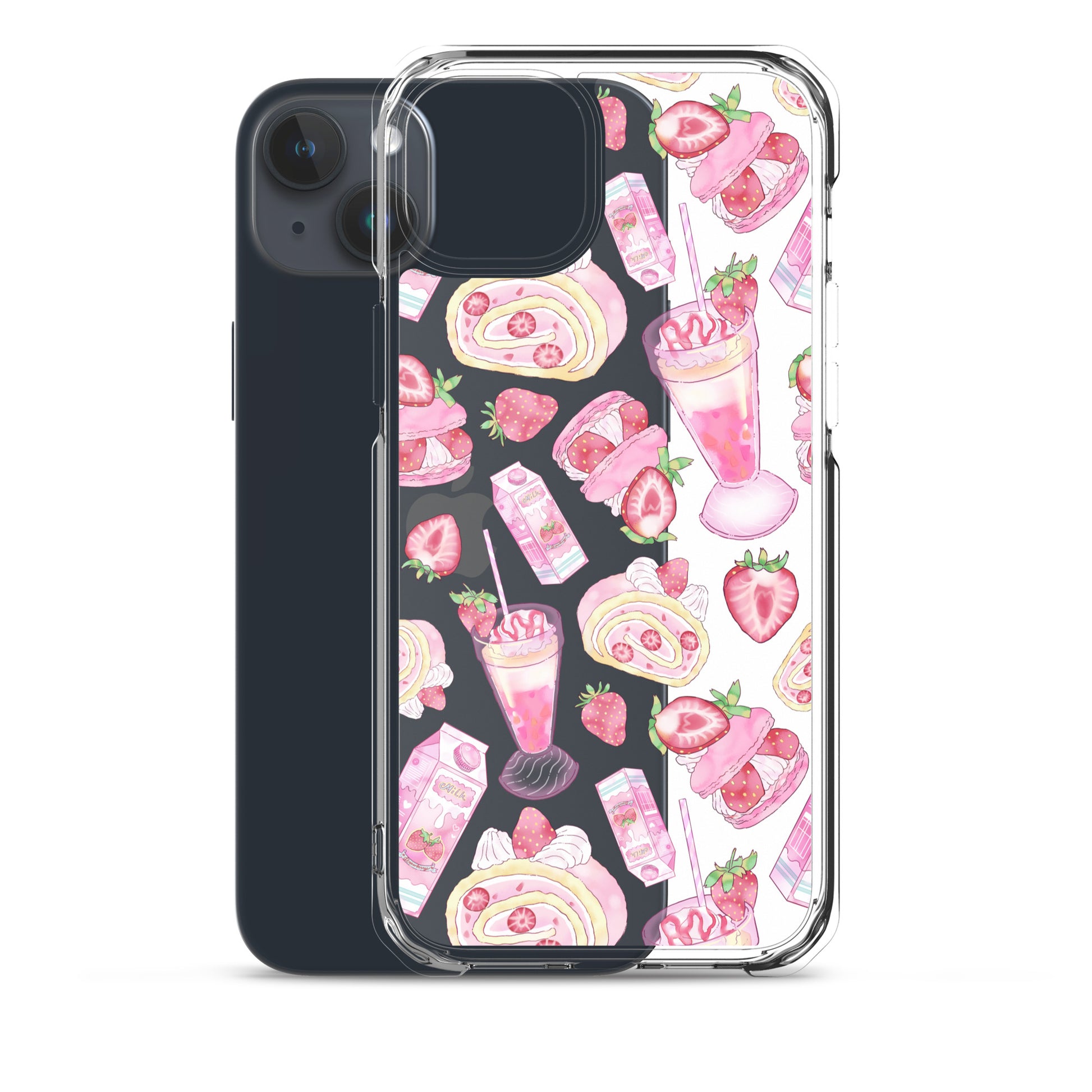 Stylishly protect your phone with the Strawberry iPhone® Clear Case featuring a fun dessert design.