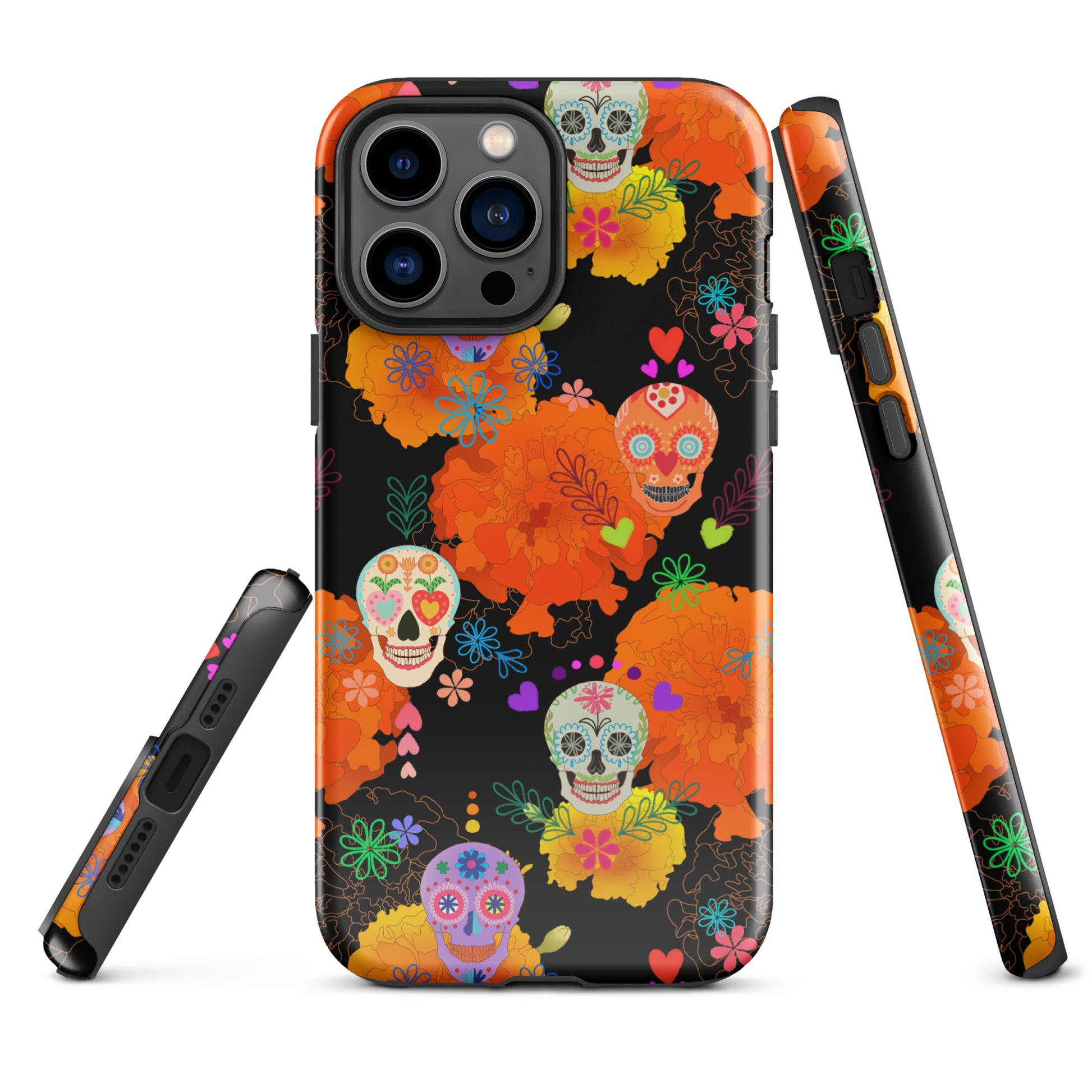 Vibrant Sugar Skull iPhone® Tough Case offers stylish protection with a durable, dual-layer design for maximum safety.