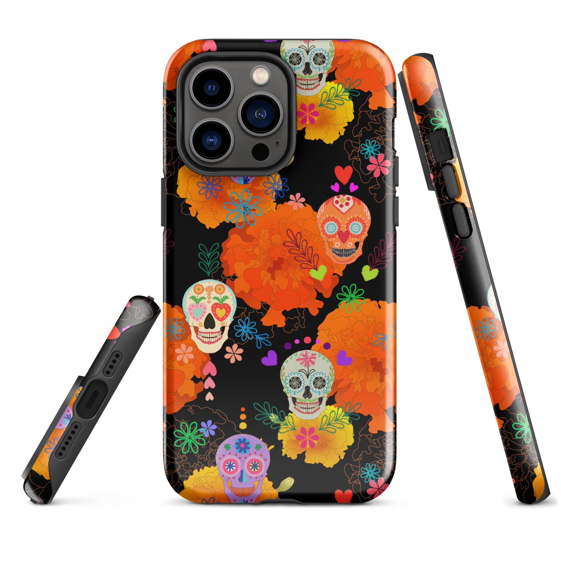 Stylishly protect your phone with the durable Sugar Skull iPhone® Tough Case featuring vibrant designs.