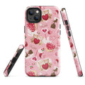 Stylish Sugar Sweetheart iPhone® Tough Case featuring a charming candy and bear design for ultimate protection.