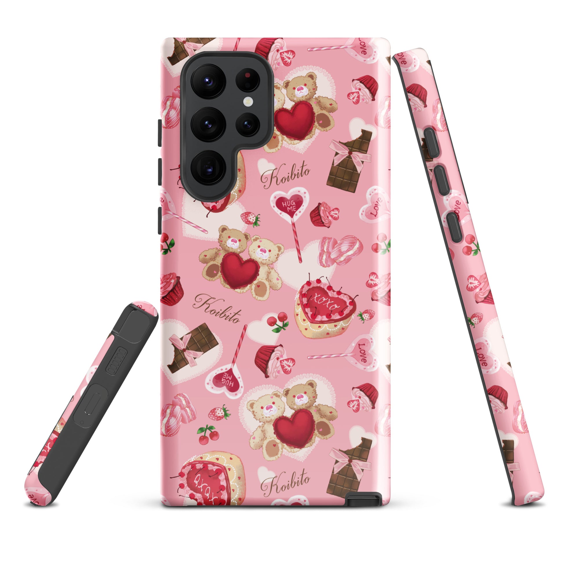 Stylish Sugar Sweetheart Samsung® Tough Case features a cute design with dual-layer protection for your Galaxy S22 Ultra.