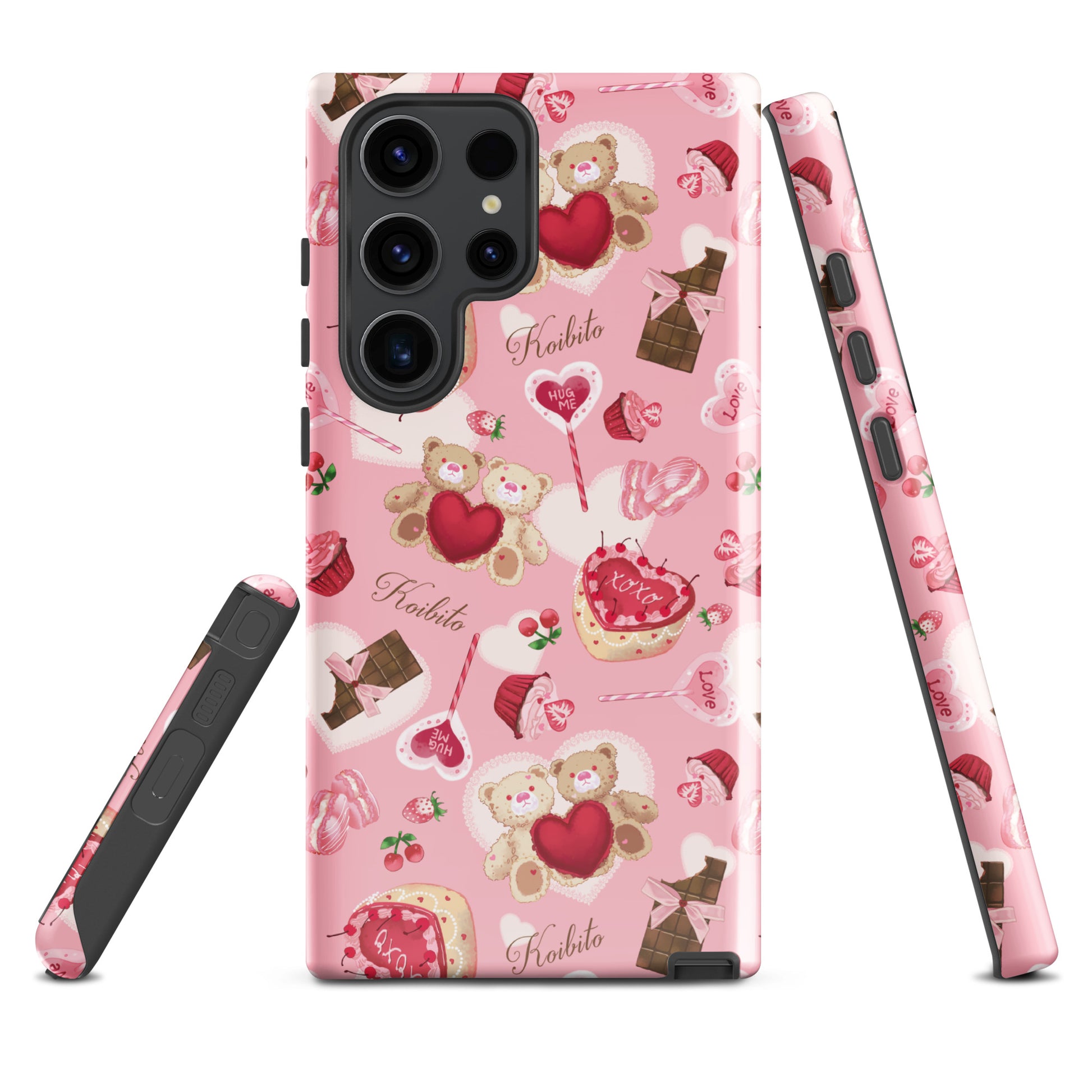 Sugar Sweetheart Samsung® Tough Case features a charming design with bears and sweets, offering durable phone protection.
