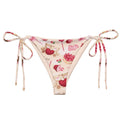 Sugar Sweetheart String Bikini Bottom features a fun, colorful design, perfect for summer poolside relaxation.