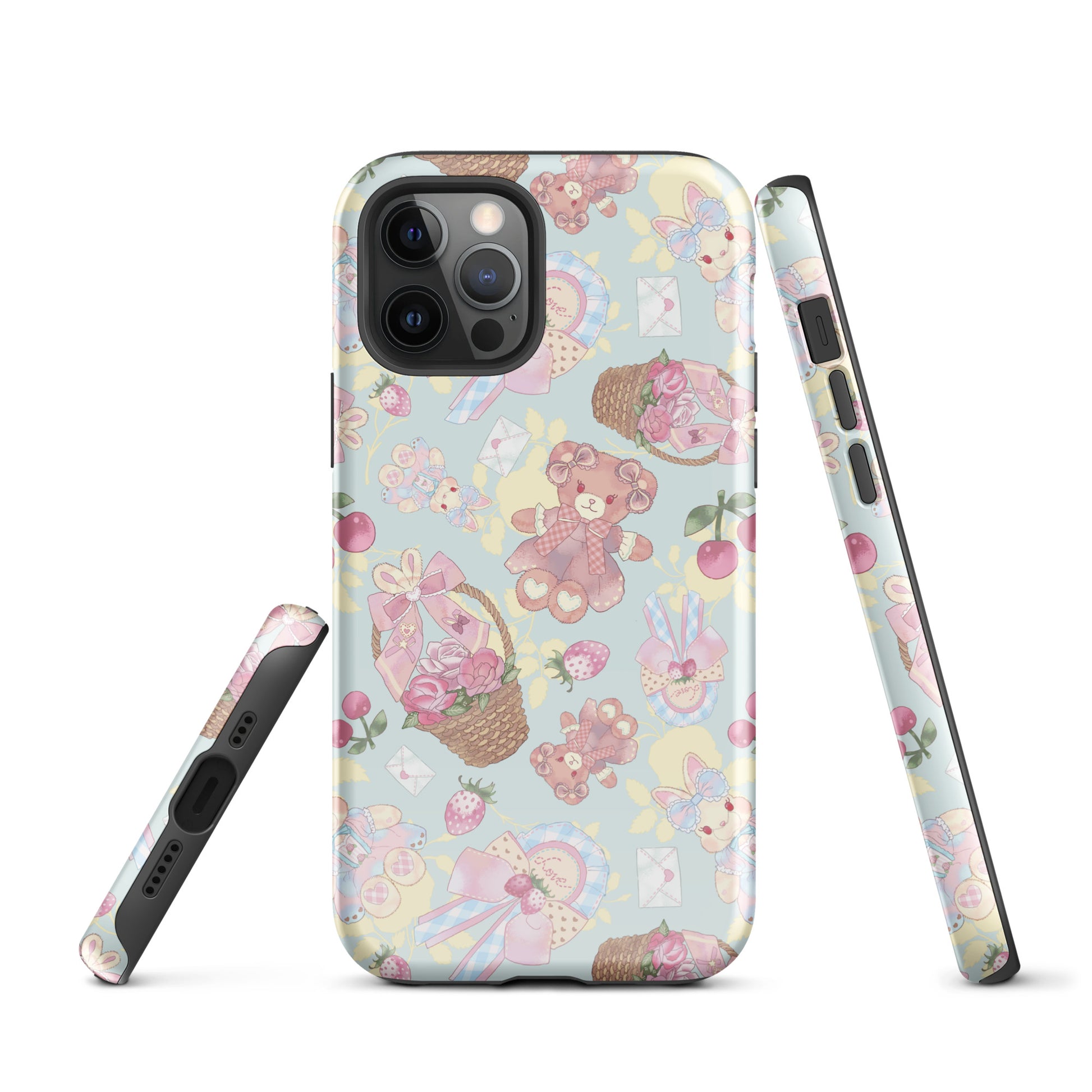 Durable Sweet Teddy iPhone® Tough Case featuring a cute teddy bear design, perfect for style and protection.