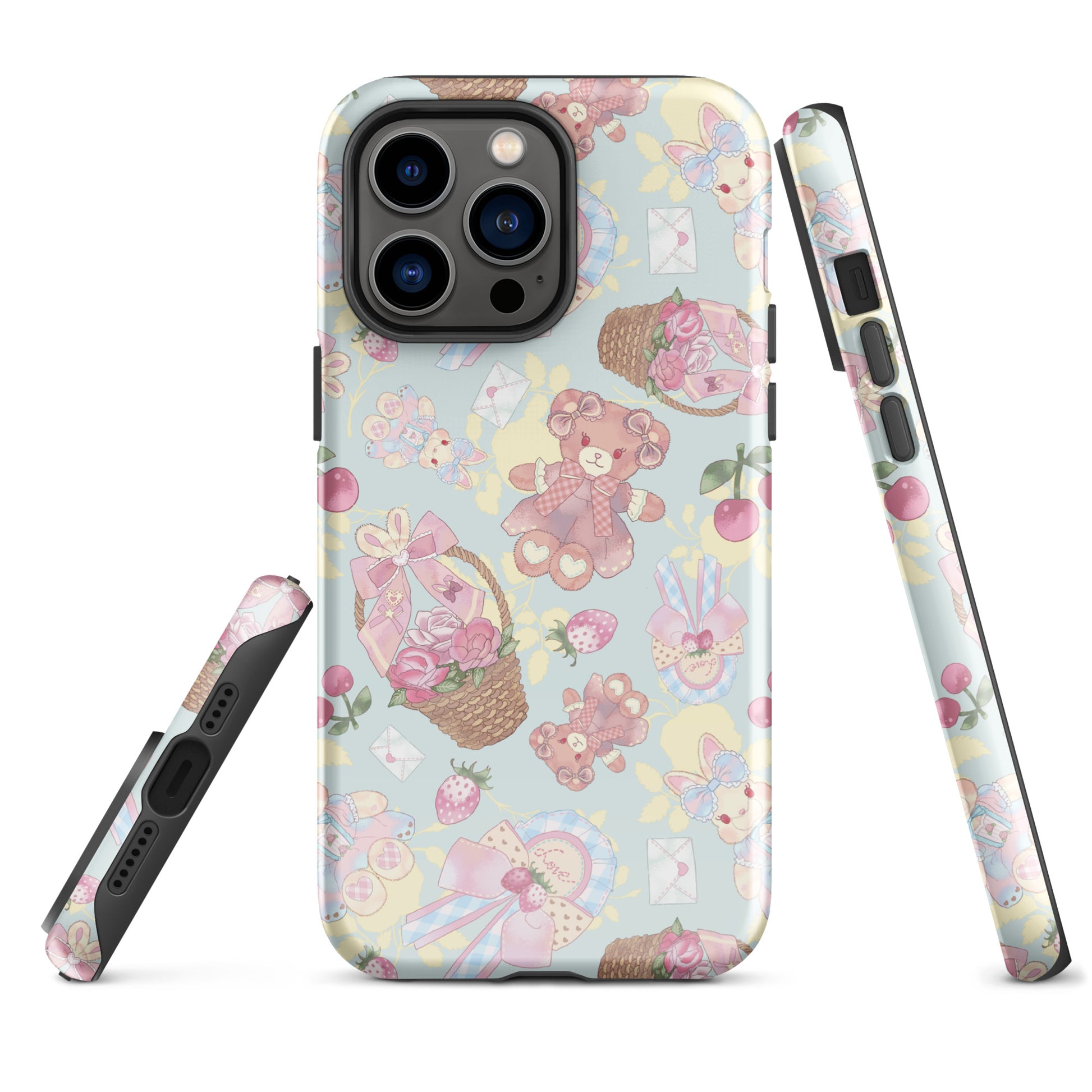 Stylish Sweet Teddy iPhone® Tough Case featuring a cute pastel design for ultimate protection and fashion.