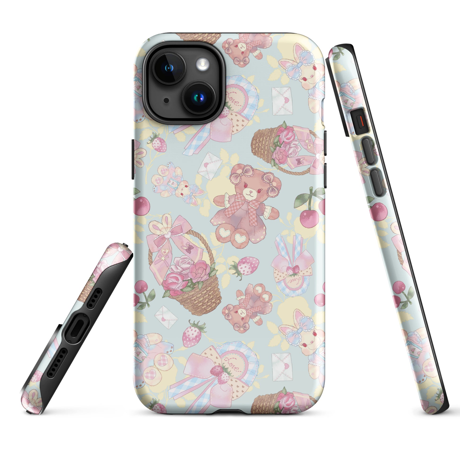 Durable Sweet Teddy iPhone® Tough Case featuring a charming teddy bear design, perfect for stylish phone protection.