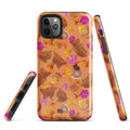 Stylish Momiji iPhone® Tough Case featuring a vibrant fish and flower design, providing durable protection and flair.